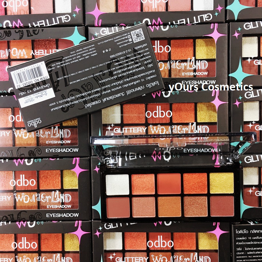 [Auth Thái] Bảng Màu Mắt Odbo Có Nhũ Tông Đỏ Cam Đất Wonderland OD283 - Bảng Phấn Mặt Odbo Có Nhũ Tông Đỏ Đất Wonderland | BigBuy360 - bigbuy360.vn