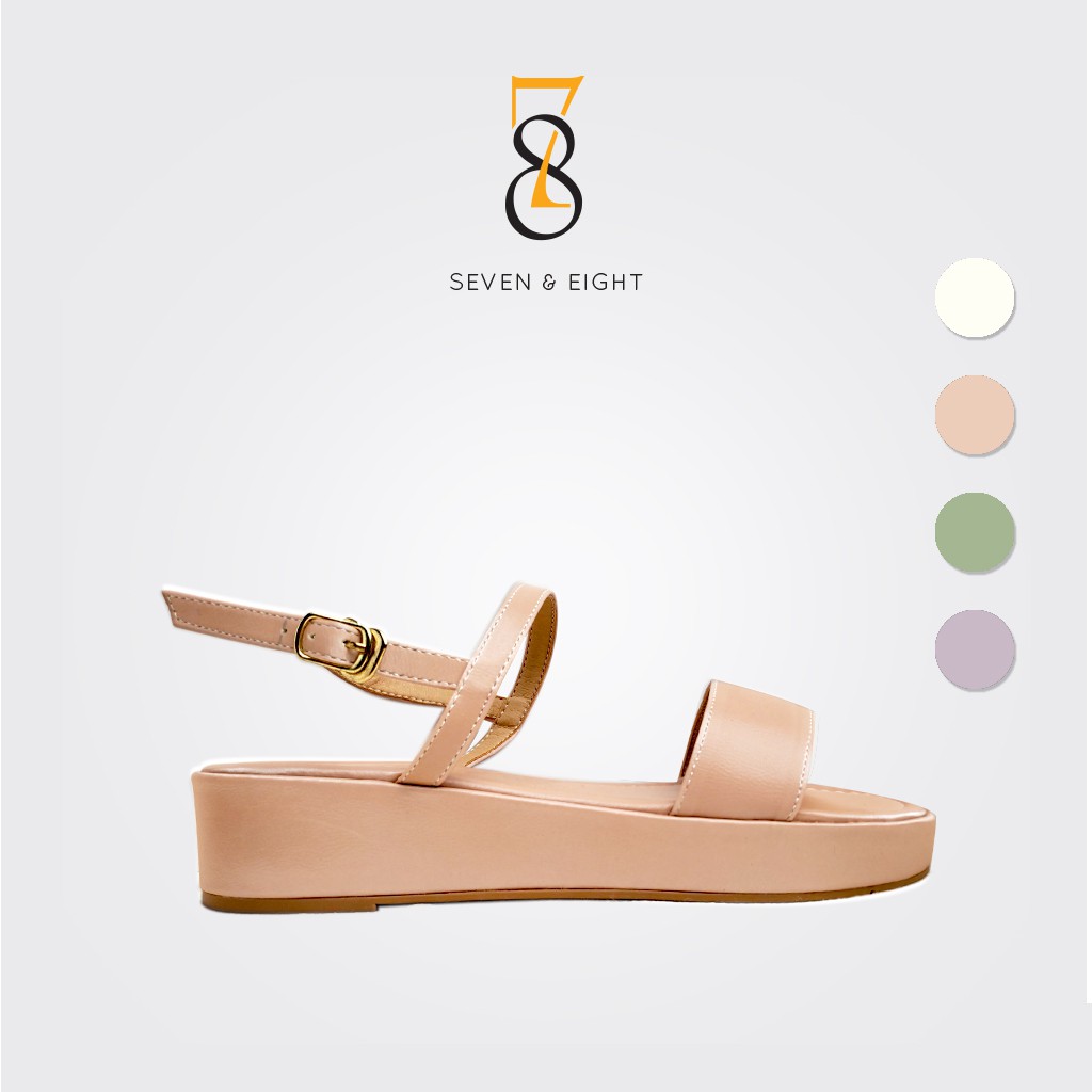 Sandal Nữ Quai Ngang Đế Bánh Mì Seven & Eight 4cm - SBM0001