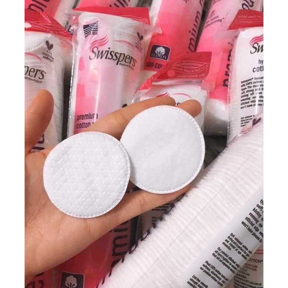 Bông Tẩy Trang Cao Cấp Made in USA Swisspers Cotton Rounds Premium CHÍNH HÃNG MỸ