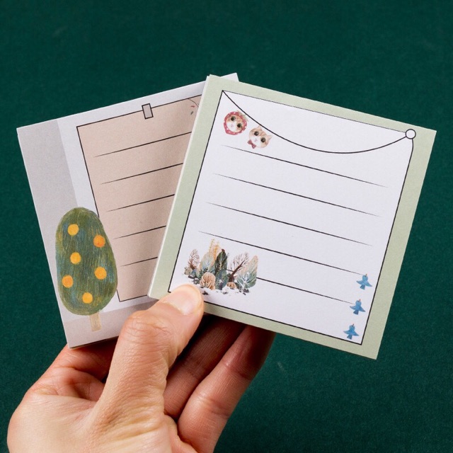 Tập 80 tờ giấy note dễ thương kèm stickers dot