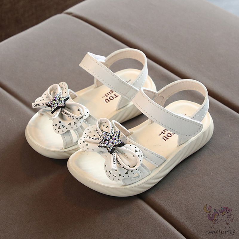 Giày Sandal Đính Nơ Phong Cách Hàn Quốc Cho Bé Gái