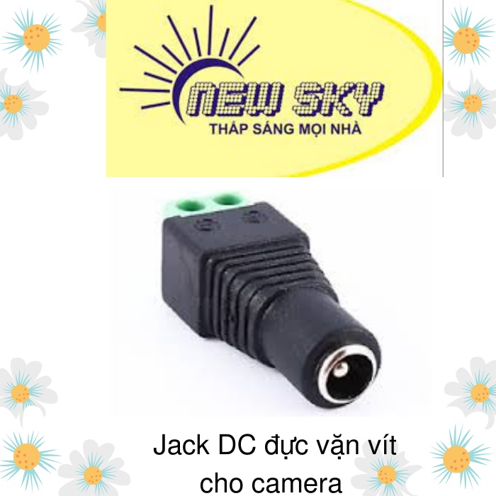 Jack DC đực vặn vít cho camera