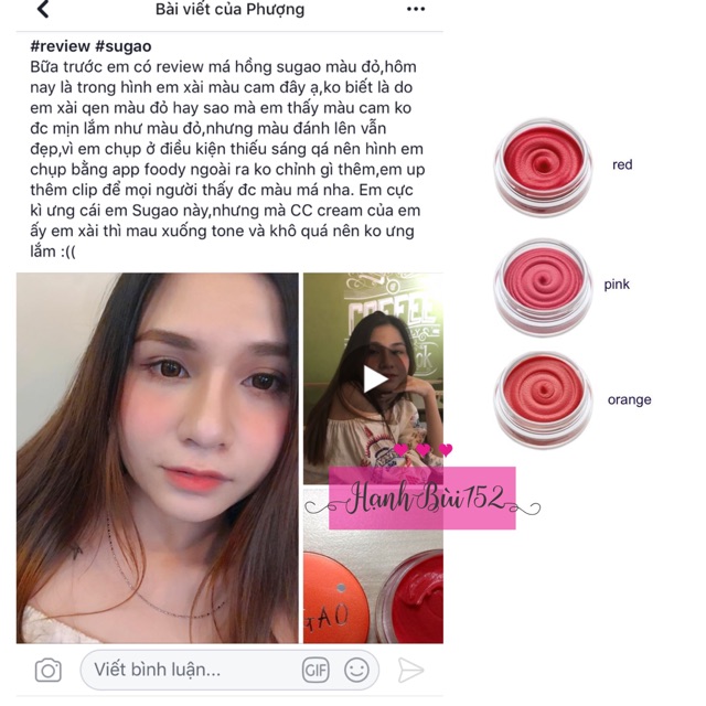 Má hồng Sugao dạng kem | BigBuy360 - bigbuy360.vn