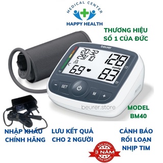 Máy đo huyết áp bắp tay tự động Beurer BM40, máy đo huyết áp đức, hẹn giờ đo, máy đo huyết áp kèm sạc pin