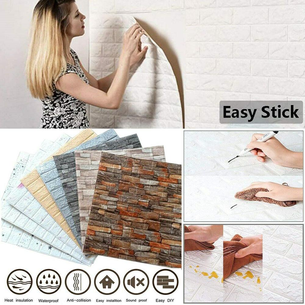 Set 10 / 20 Sticker Xốp 3D Chống Nước Dán Tường Trang Trí Nội Thất