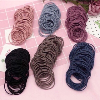 Set 100 dây buộc tóc đủ màu