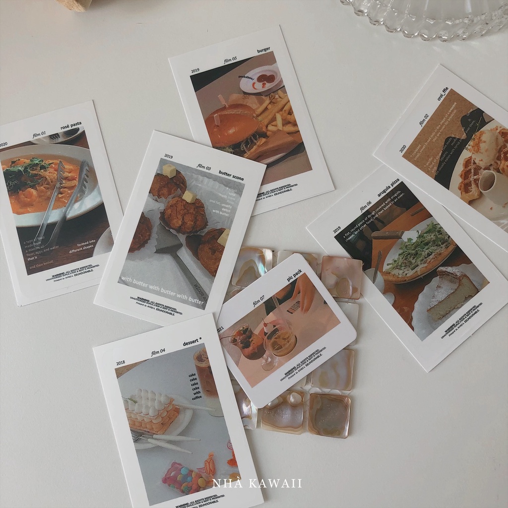 Set sticker Coffee & Cake decor sổ tay phong cách Hàn Quốc