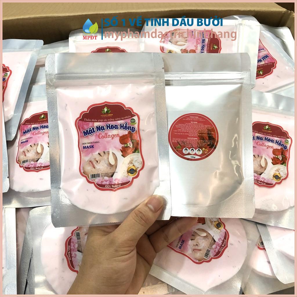 Mặt nạ hoa hồng collagen làm trắng da, căng bóng và dưỡng ẩm cho làn da