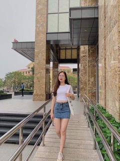 Áo trơn nữ croptop GTQ666