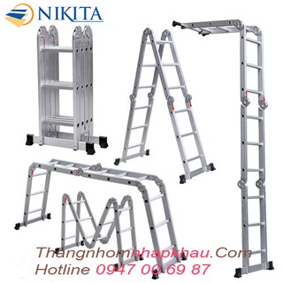 Thang Nhôm Gấp 4 Đoạn Nikita GA37 (3.7m)