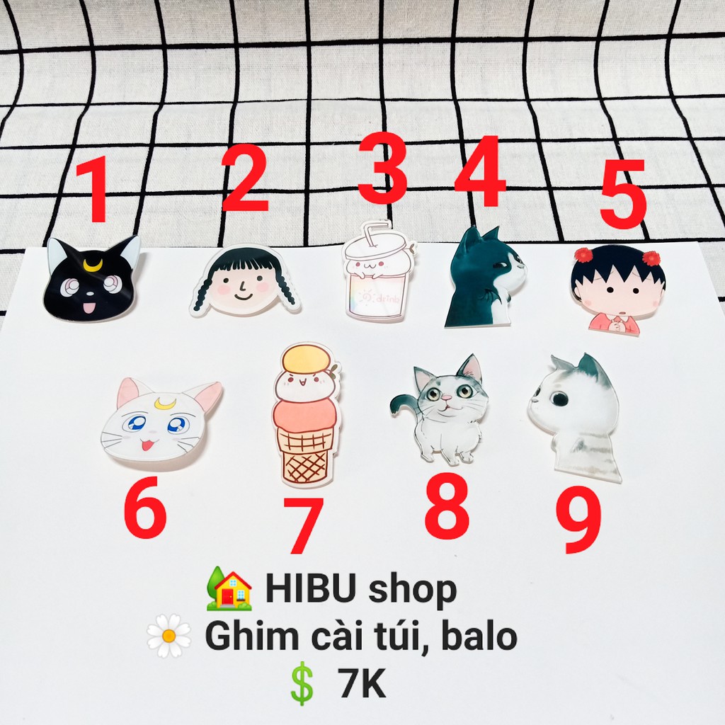 GHIM CÀI TÚI - GHIM CÀI BALO