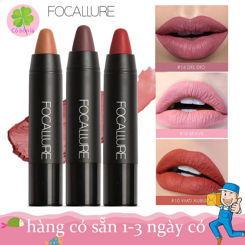 Son Thỏi FOCALLURE Màu Lì Tươi Tắn Lâu Trôi Cả Ngày