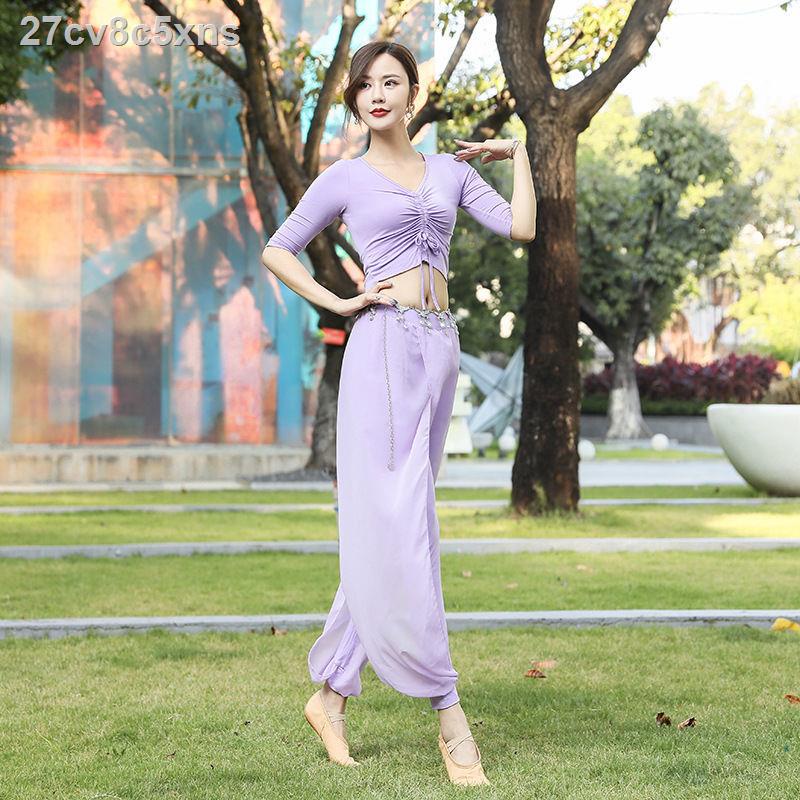 ♤Quần áo yoga phù hợp với nữ múa bụng thể dục thao tập luyện sexy mỏng khiêu vũ vần cao cấp