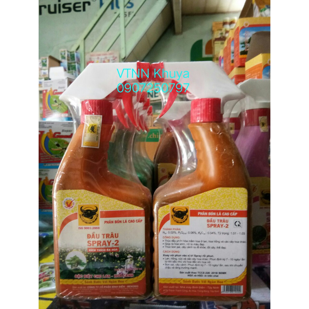 [Mã SR14MAY5 giảm 20K đơn 50K] [SIEURE] Phân bón lá đầu trâu Spray 1 2 3 500ml hàng đẹp, phân phối chuyên nghiệp.