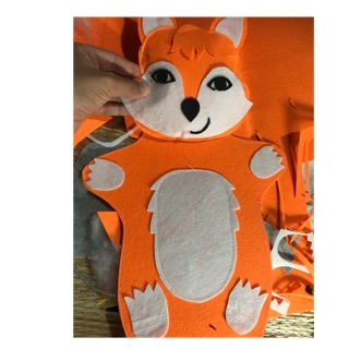 Rối bàn tay con cáo HandMade ( nỉ cứng)