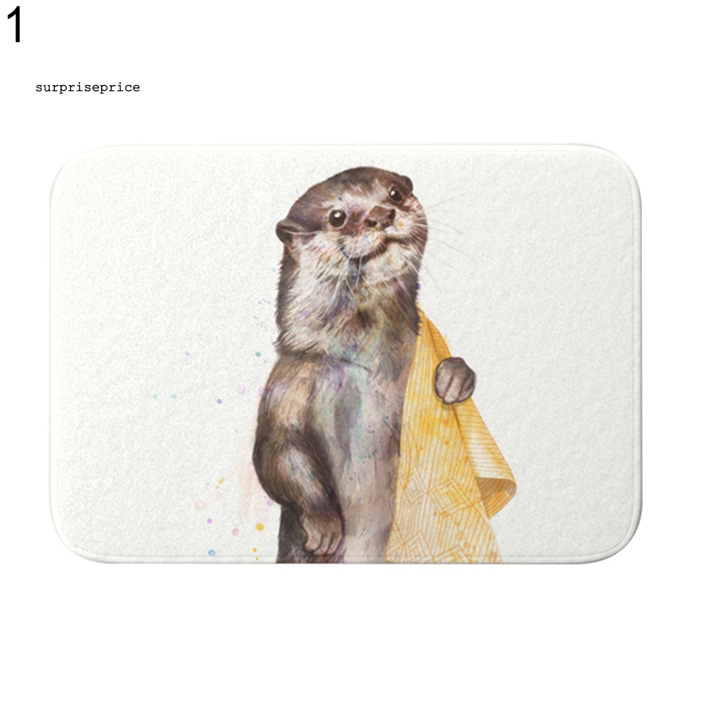 Thảm chùi chân chống trượt họa tiết mèo / mèo dễ thương