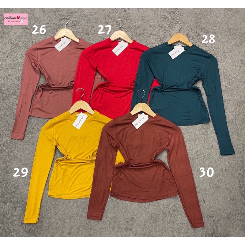 BỔ SUNG 10 MÀU CÒN THIẾU CỦA ÁO THUN TRƠN TAY DÀI BODY