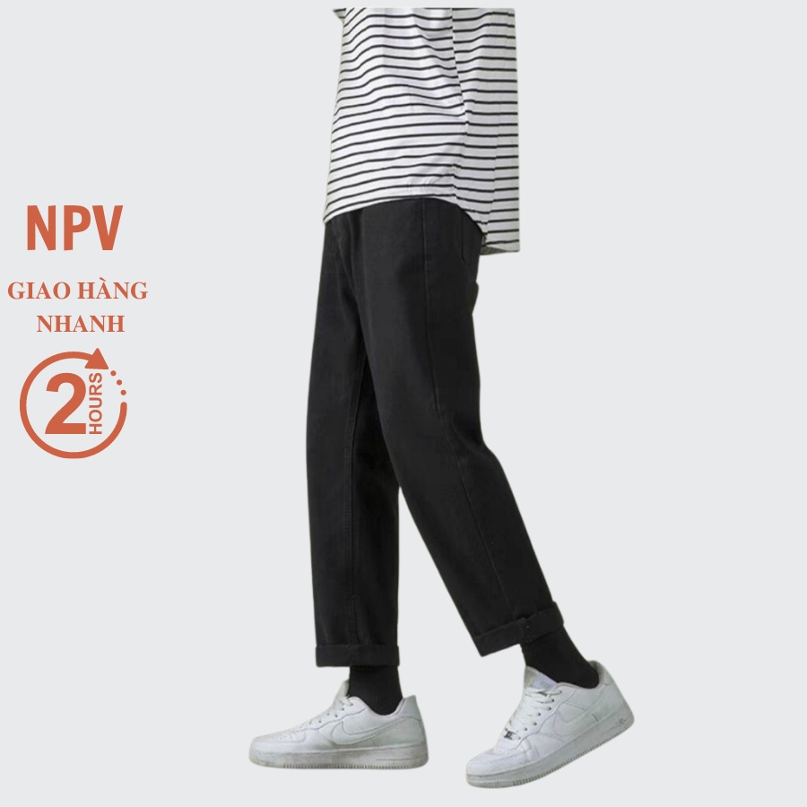 Quần Jean baggy nam nữ NPV , jeans unisex - Quần bò dáng suông rộng -Top xu hướng 2022