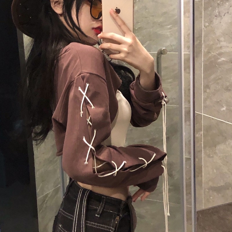 Set Áo Dây+Dài Tay Ulzzang Đan Chéo Cá Tính🏷Bảng size và ảnh thật ở cuối | BigBuy360 - bigbuy360.vn