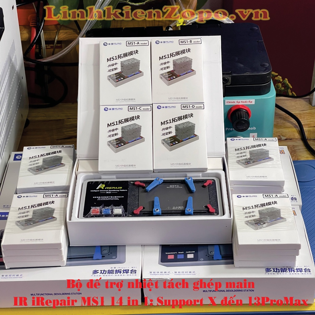 Bộ đế trợ nhiệt tách ghép main MiJing IR iRepair MS1 Support X đến 14PRM