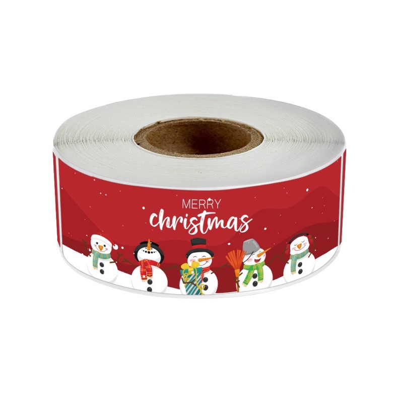set 50 tem dán Noel size 2.5 x 7.5 cm