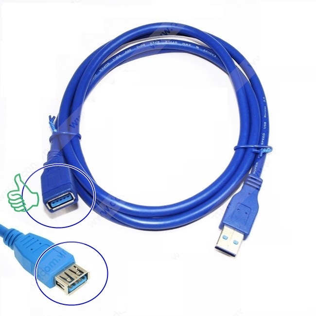 Dây cáp nối dài USB 3.0-A màu xanh dài 3M -  5M