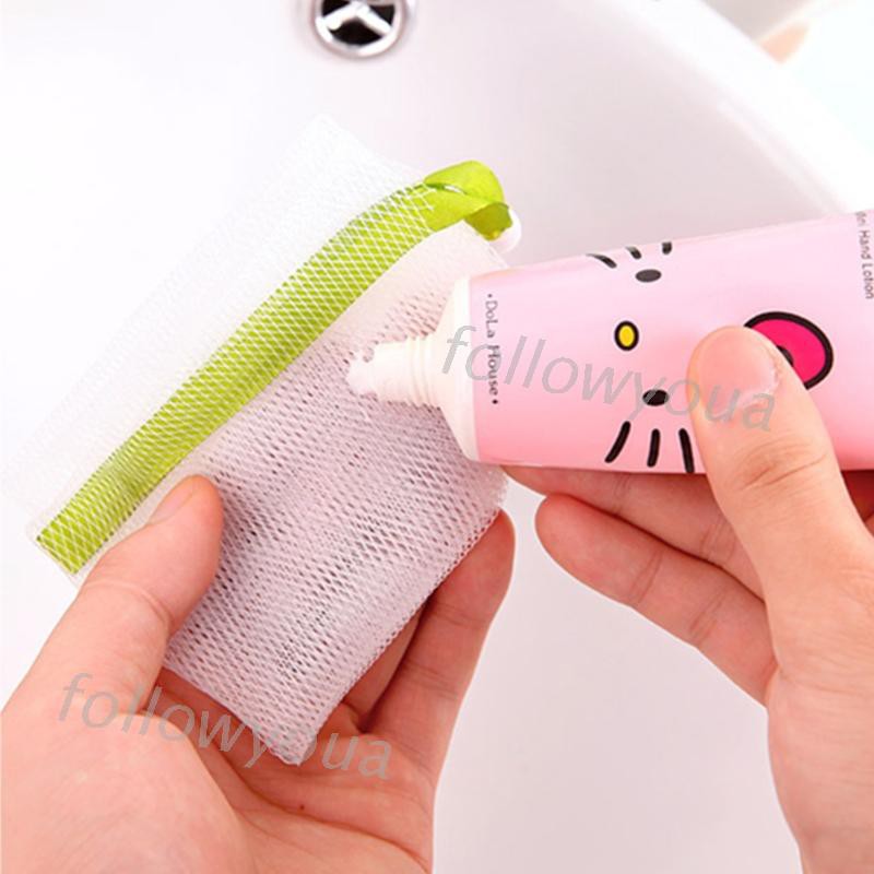 (Hàng Mới Về) Set 10 Túi Lưới Nylon Dây Rút Đựng Xà Phòng Tiện Dụng