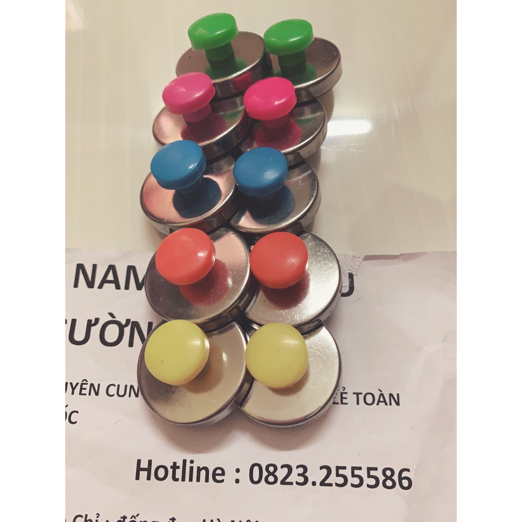 10 VIÊN Nam châm đính bảng D34MM loại 10 viên /1 vỉ , đính vảng trường học