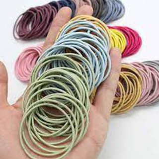 Set 100 Cái Chun Buộc Tóc Tặng Kèm Túi Zip Cực Kì Dễ Thương-K336