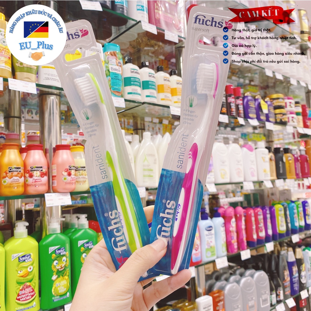 Bàn Chải Fuchs Sanident Loại Mềm (Đức) shop giao màu ngẫu nhiên