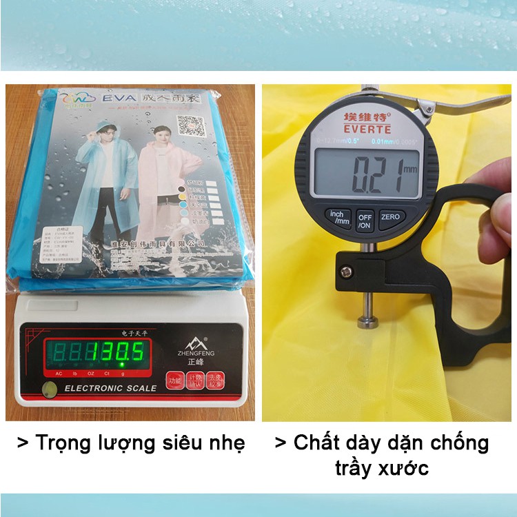 FLASH⚡SALE Áo Mưa Măng Tô, Áo Mưa Trong Suốt Thời Trang 2021 Chất Liệu Nhựa EVA Cao Cấp - M01