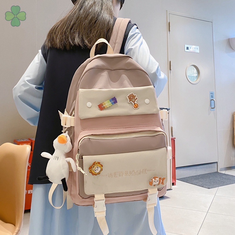 Ba Lô Học Sinh Thiết Kế Mới Thời Trang Theo Phong Cách Hàn Quốc