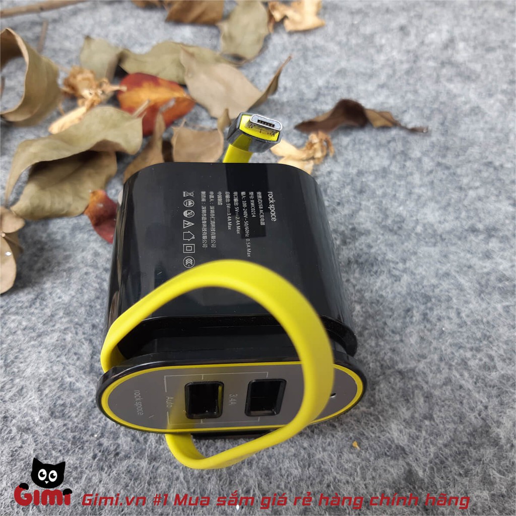 [Quickcharge Chính hãng] Củ sạc nhanh Adapter Rock Space RWC0214