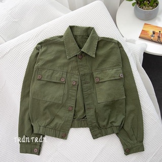 Áo khoác kaki nữ croptop lửng cánh dơi nhiều màu sắc trẻ trung Nhameo