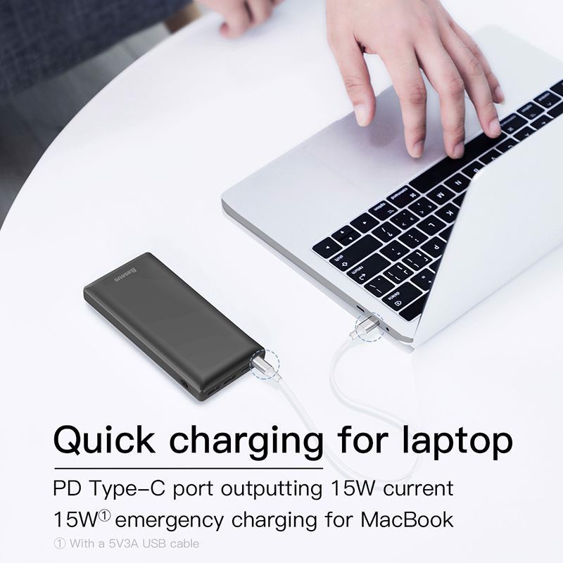 [Mã 153ELSALE2 giảm 7% đơn 300K] Sạc Dự Phòng Baseus 30000mAh Hàng Chính Hãng -Cổng Ra USB-C Công Suất Max 15W