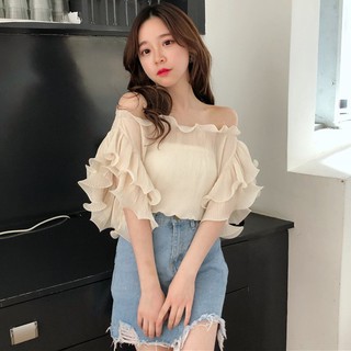Áo kiểu, Áo sơ mi trễ vai, tay bèo