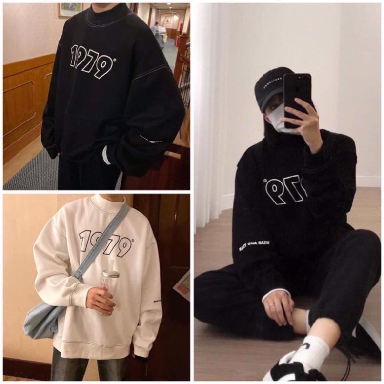 [XẢ KHO] Áo Nỉ Sweater Dài Tay 1979 Unisex Dưới 70kg( Ảnh Thật-Hàng Sẵn)