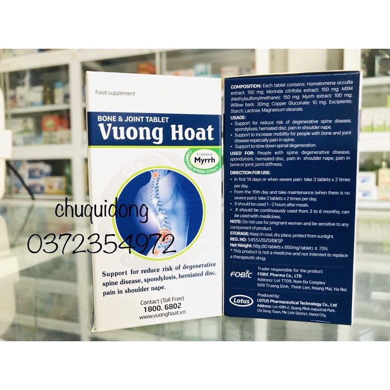 Vương hoạt hỗ trợ xương khớp | Thế Giới Skin Care