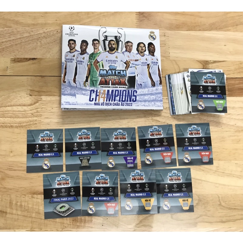 Album thẻ Nhà Vô Địch Châu Âu Real Madrid 2022