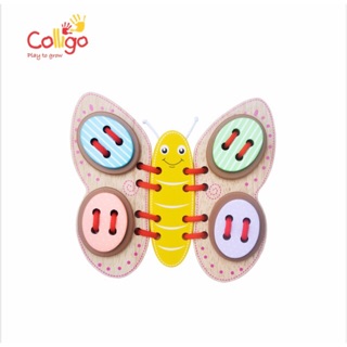 Đồ chơi gỗ xỏ dây hình con bướm Colligo