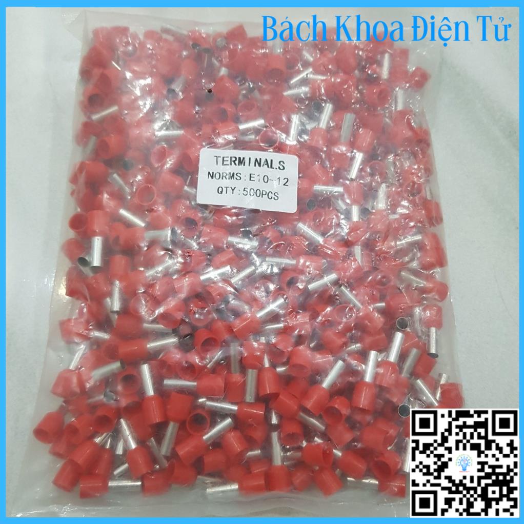 500 Cos kim E10-12, cốt kim E10-12, cốt kim, đầu cos kẹp dây điện