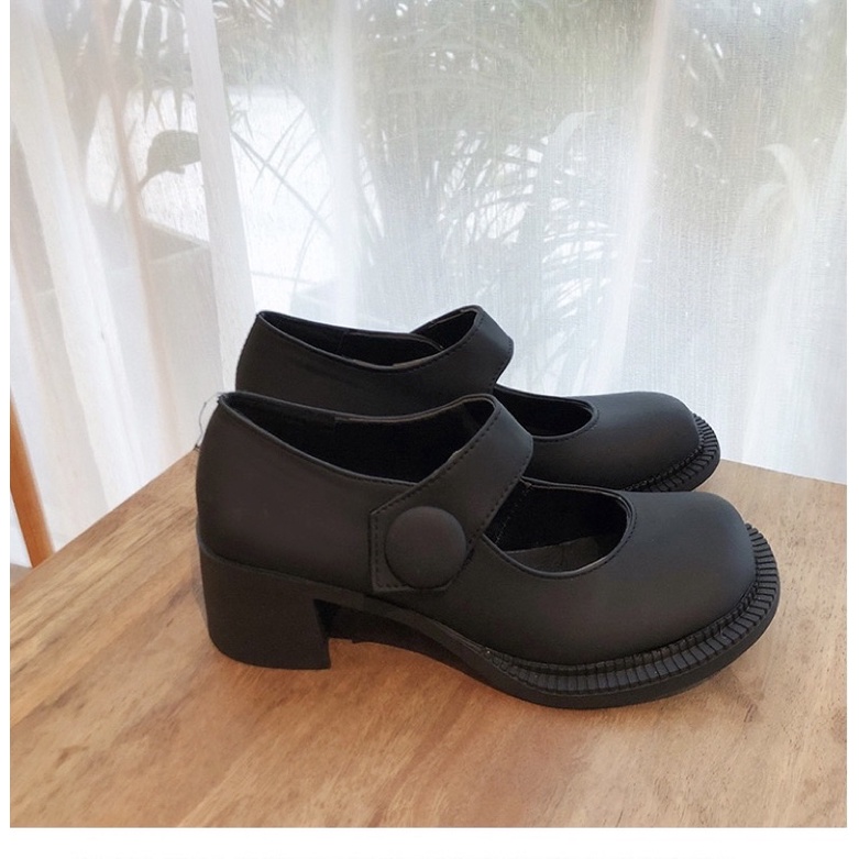 [Sẵn]Giày Lolita Đế Vuông mũi tròn xoè gothic ( Size 35 - 39 ). 1902