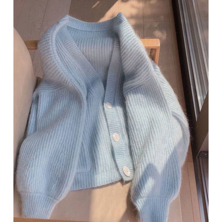 Hàng Sẵn_ Áo khoác len lông mềm mại nhẹ nhàng phong cách Hàn Hadu shop