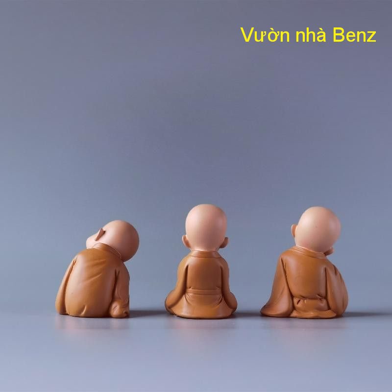 Bộ 3 chú tiểu ÁO NÂU dễ thương GIÁ RẺ CÓ QUÀ TẶNG, Hàng bao bể khi giao