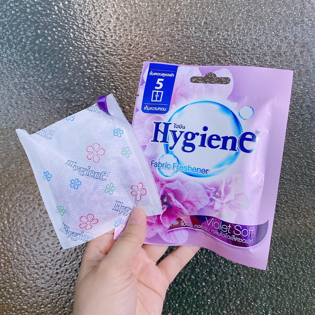 Túi Thơm Hygiene Màu Tím Treo Tủ Quần Ảo Thái Lan Chống Ẩm Khử Mùi Hiệu Quả Violet Soft 8gr