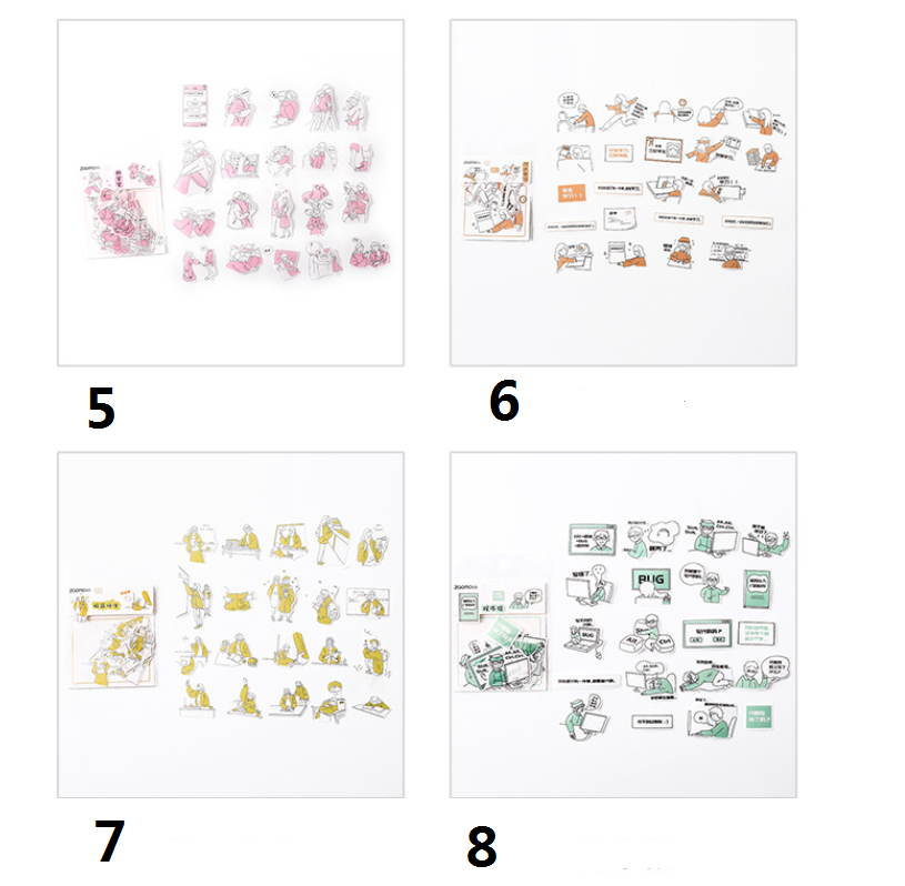 Set 40 Sticker Dán Trang Trí Dễ Thương
