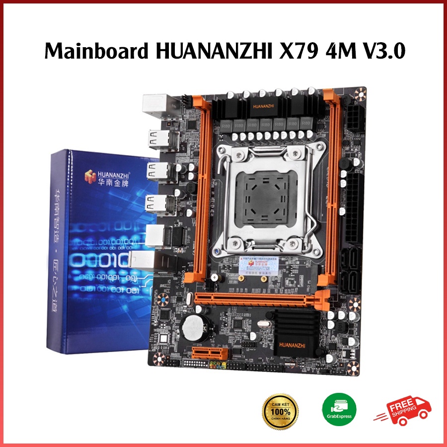 Mainboard Bo Mạch Chủ HUANANZHI X79 4M v3.0 LGA2011 hỗ trợ DDR3 non-ECC ram - Bảo hành 12 tháng 1 Đổ