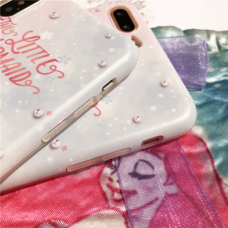 Ốp Điện Thoại Hình Công Chúa Nàng Tiên Cá Xinh Xắn Dành Cho Iphone 7 Plus 8 | BigBuy360 - bigbuy360.vn