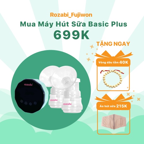 [TẶNG QUÀ NHƯ HÌNH] Máy hút sữa điện đôi Rozabi Basic Plus