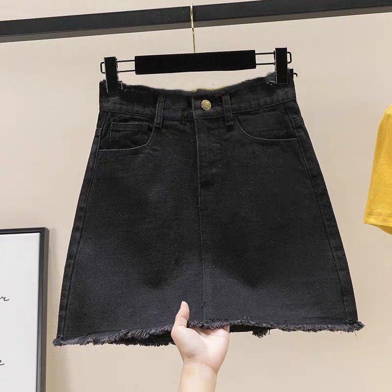 Chân váy Jeans ngắn chữ a lưng cao công sở bigsize VAVASA CV18 | BigBuy360 - bigbuy360.vn